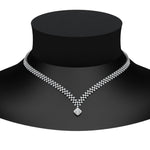 Load image into Gallery viewer, 6 Carat Checks Design Lab Diamond Necklace for women 14K Gold
