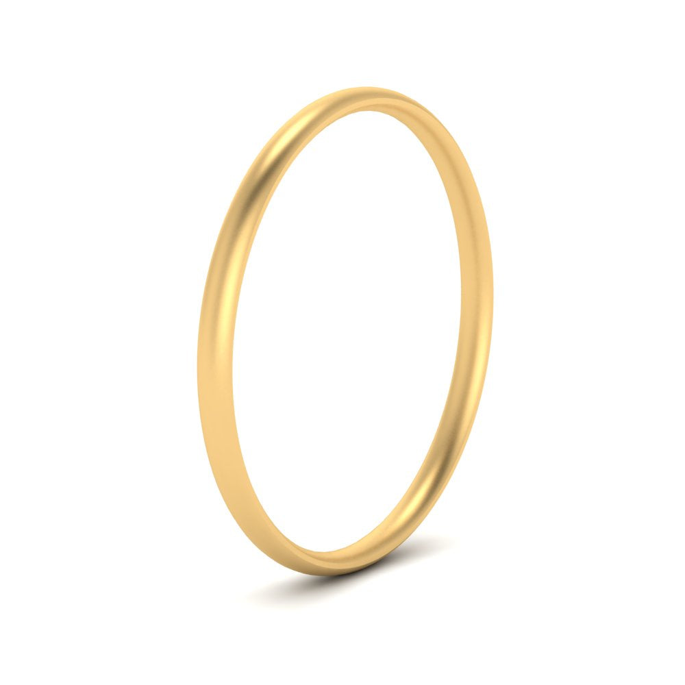 1 MM To 6 MM Comfort Fit Plain Wedding Band 14K Gold