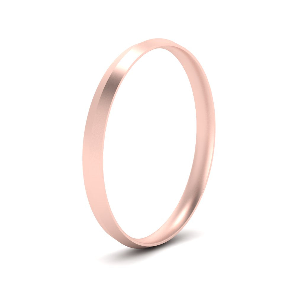 3 MM Comfort Fit Knife Edge Stack Mens Band In 14k Rose Gold | Cuts & Carat