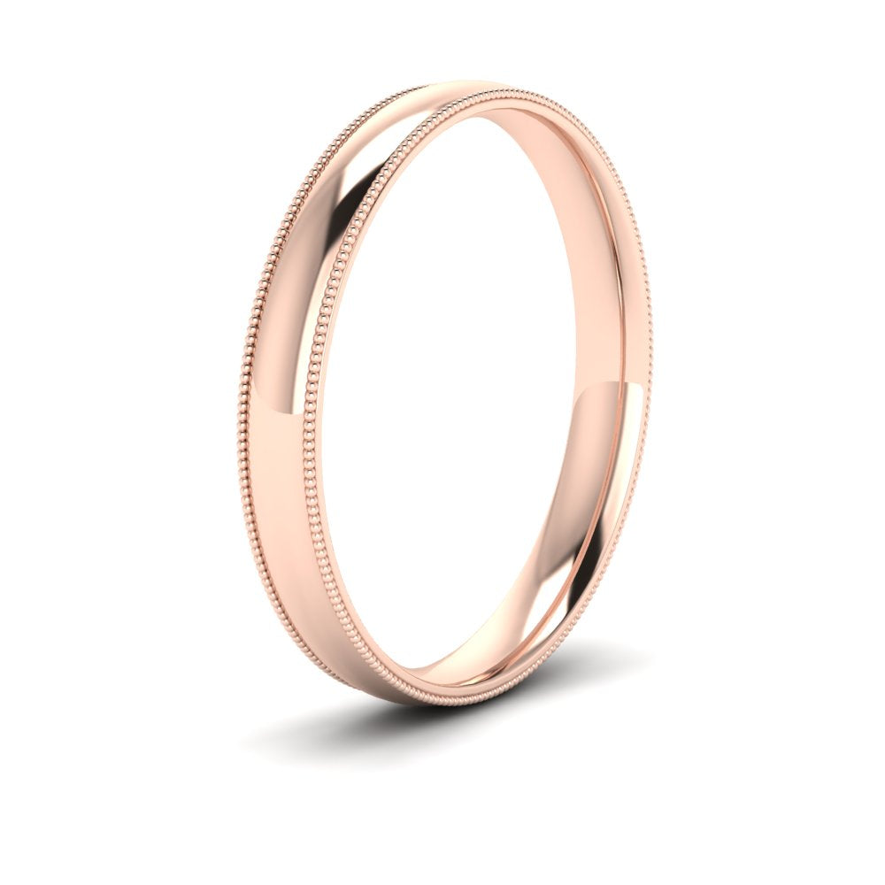 Comfort Fit Milgrain Edge Wedding Band 14K Gold