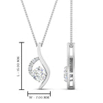 Load image into Gallery viewer, Round Cut Lab Diamond Curved  Pendant For Women 14K Gold
