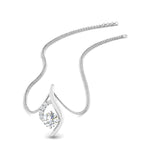 Load image into Gallery viewer, Round Cut Lab Diamond Curved  Pendant For Women 14K Gold
