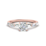 Load image into Gallery viewer, Lab Grown Cushion Cut Diamond Halo Engagement Rings 14K Rose Gold
