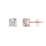 Load image into Gallery viewer, 0.50 To 5 Carat Cushion Cut Lab Created Diamond Stud Earring 14K Gold
