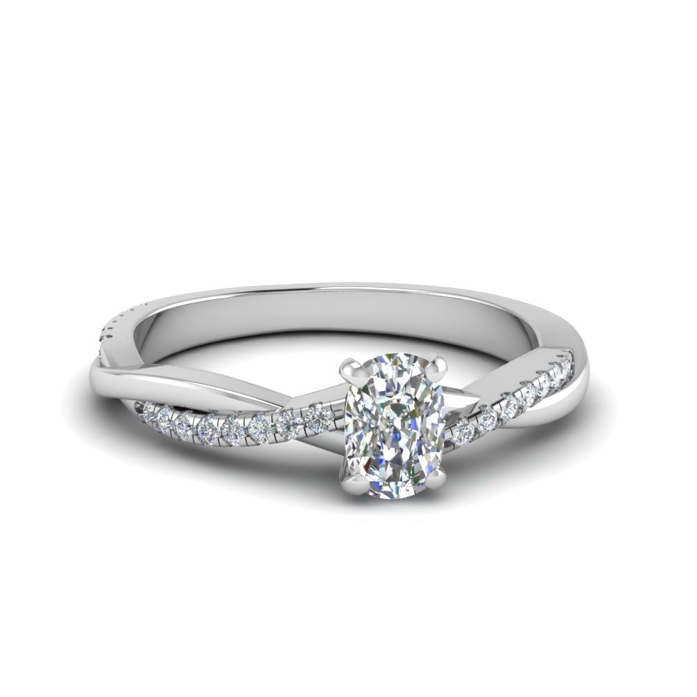 Infinity Style Lab Diamond Engagement Ring 14K Gold