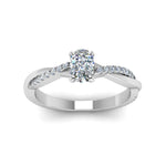 Load image into Gallery viewer, Infinity Style Lab Diamond Engagement Ring 14K Gold
