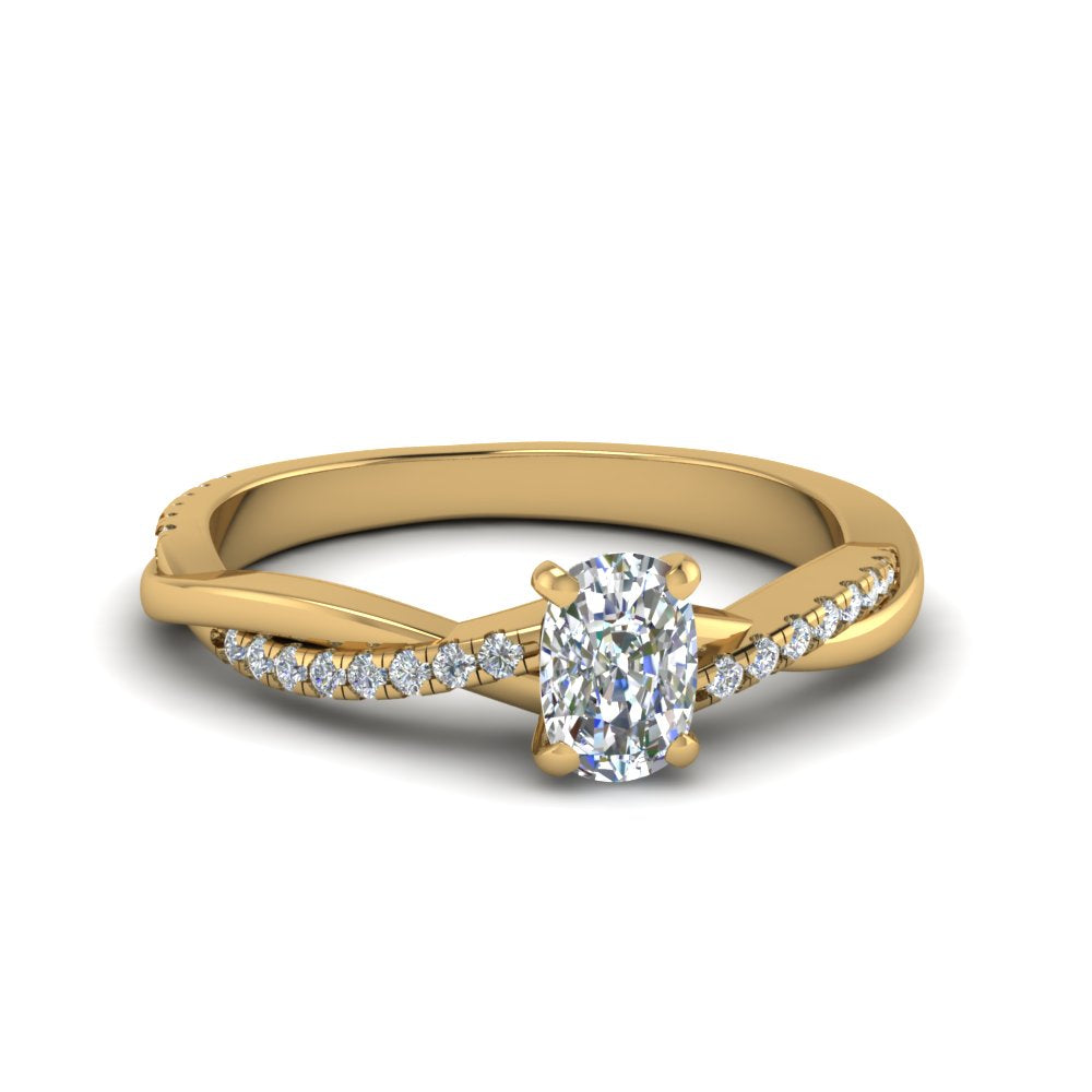 Infinity Style Lab Diamond Engagement Ring 14K Gold