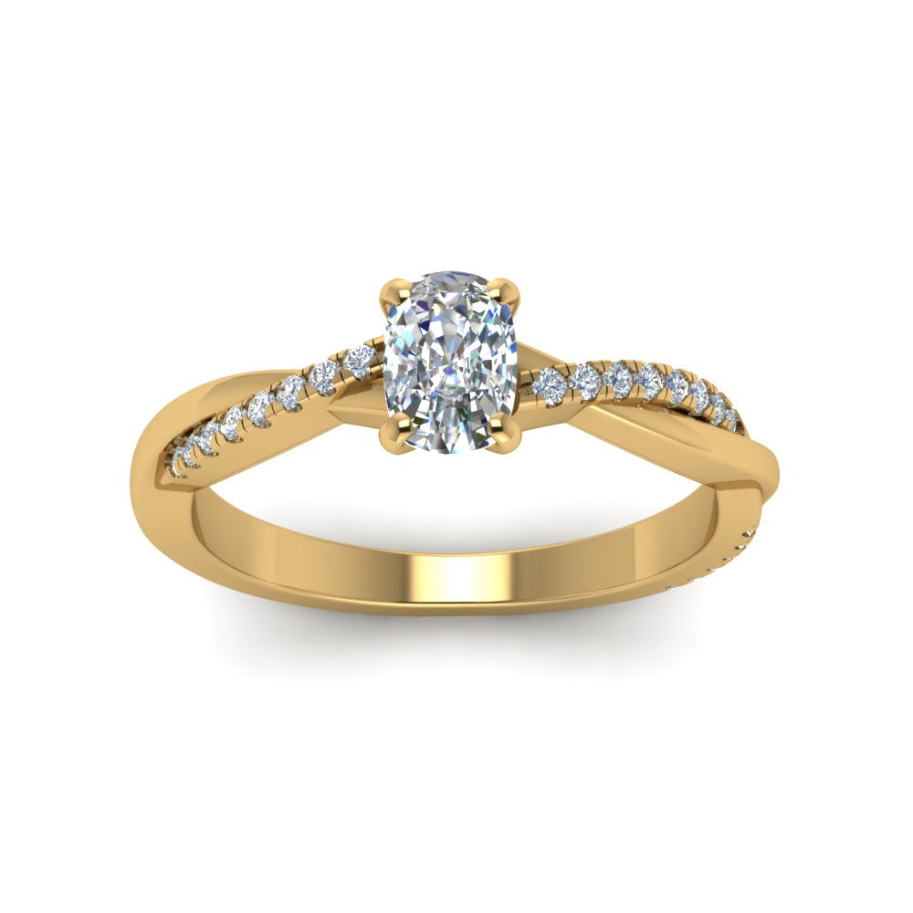 Infinity Style Lab Diamond Engagement Ring 14K Gold