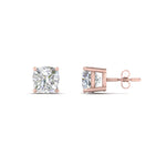 Load image into Gallery viewer, 0.50 To 5 Carat Cushion Cut Lab Created Diamond Stud Earring 14K Gold
