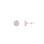 Load image into Gallery viewer, 0.50 To 5 Carat Lab Diamond Cushion Stud Bezel Set Earring For Women 14K Gold
