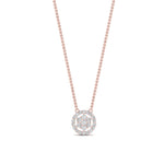 Load image into Gallery viewer, Daisy Pendant Necklace With Lab Grown Halo Diamond 14K Gold
