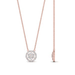 Load image into Gallery viewer, Daisy Pendant Necklace With Lab Grown Halo Diamond 14K Gold
