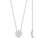 Load image into Gallery viewer, Daisy Pendant Necklace With Lab Grown Halo Diamond 14K Gold
