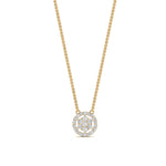 Load image into Gallery viewer, Daisy Pendant Necklace With Lab Grown Halo Diamond 14K Gold
