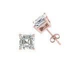 Load image into Gallery viewer, 1/2-5 Carat Asscher Cut Lab Created Diamond Stud Earring 14K Gold
