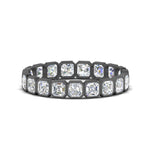 Load image into Gallery viewer, 2 Ctw To 4.50 Ctw Asscher Lab Diamond Bezel Set Eternity Ring 14K Gold
