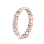 Load image into Gallery viewer, 2 Ctw To 4.50 Ctw Asscher Lab Diamond Bezel Set Eternity Ring 14K Gold
