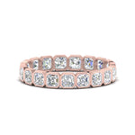 Load image into Gallery viewer, 2 Ctw To 4.50 Ctw Asscher Lab Diamond Bezel Set Eternity Ring 14K Gold
