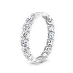 Load image into Gallery viewer, 2 Ctw To 4.50 Ctw Asscher Lab Diamond Bezel Set Eternity Ring 14K Gold
