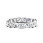 Load image into Gallery viewer, 2 Ctw To 4.50 Ctw Asscher Lab Diamond Bezel Set Eternity Ring 14K Gold
