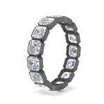 Load image into Gallery viewer, 2 Ctw To 4.50 Ctw Asscher Lab Diamond Bezel Set Eternity Ring 14K Gold
