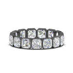 Load image into Gallery viewer, 2 Ctw To 4.50 Ctw Asscher Lab Diamond Bezel Set Eternity Ring 14K Gold
