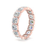 Load image into Gallery viewer, 2 Ctw To 4.50 Ctw Asscher Lab Diamond Bezel Set Eternity Ring 14K Gold
