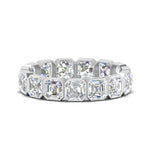 Load image into Gallery viewer, 2 Ctw To 4.50 Ctw Asscher Lab Diamond Bezel Set Eternity Ring 14K Gold
