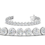 Load image into Gallery viewer, 2.50 To 12 Carat Lab Diamond Bezel Set Tennis Bracelet 14K Gold
