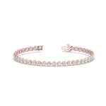 Load image into Gallery viewer, 2.50 To 12 Carat Lab Diamond Bezel Set Tennis Bracelet 14K Gold
