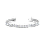 Load image into Gallery viewer, 2.50 To 12 Carat Lab Diamond Bezel Set Tennis Bracelet 14K Gold
