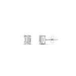 Load image into Gallery viewer, 1/2 To 5 Ctw Emerald Cut Basket Lab Diamond Stud Earring 14K Gold
