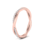 Load image into Gallery viewer, Eternity Lab Diamond  Wedding Twisted Band For Women In 14K Rose Gold | Cuts &amp; Carat
