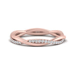 Load image into Gallery viewer, Eternity Lab Diamond  Wedding Twisted Band For Women In 14K Rose Gold | Cuts &amp; Carat
