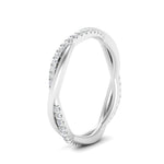 Load image into Gallery viewer, Eternity Lab Diamond  Wedding Twisted Band For Women In 14K White Gold | Cuts &amp; Carat
