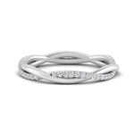 Load image into Gallery viewer, Eternity Lab Diamond  Wedding Twisted Band For Women In 14K White Gold | Cuts &amp; Carat
