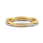 Load image into Gallery viewer, Eternity Lab Diamond  Wedding Twisted Band For Women In 14K Yellow Gold | Cuts &amp; Carat
