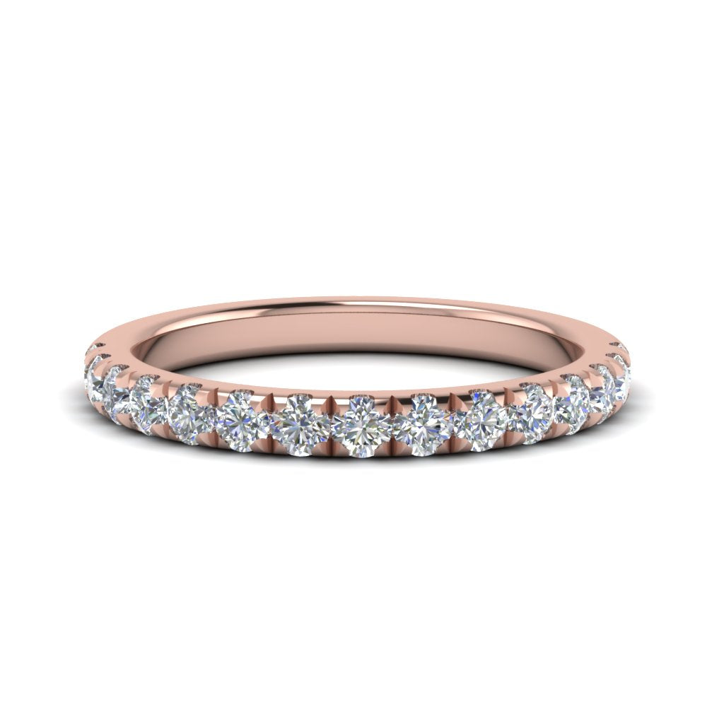 Half Eternity Scalloped Lab Diamond Ring 14K Gold