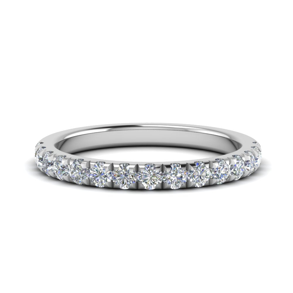 Half Eternity Scalloped Lab Diamond Ring 14K Gold