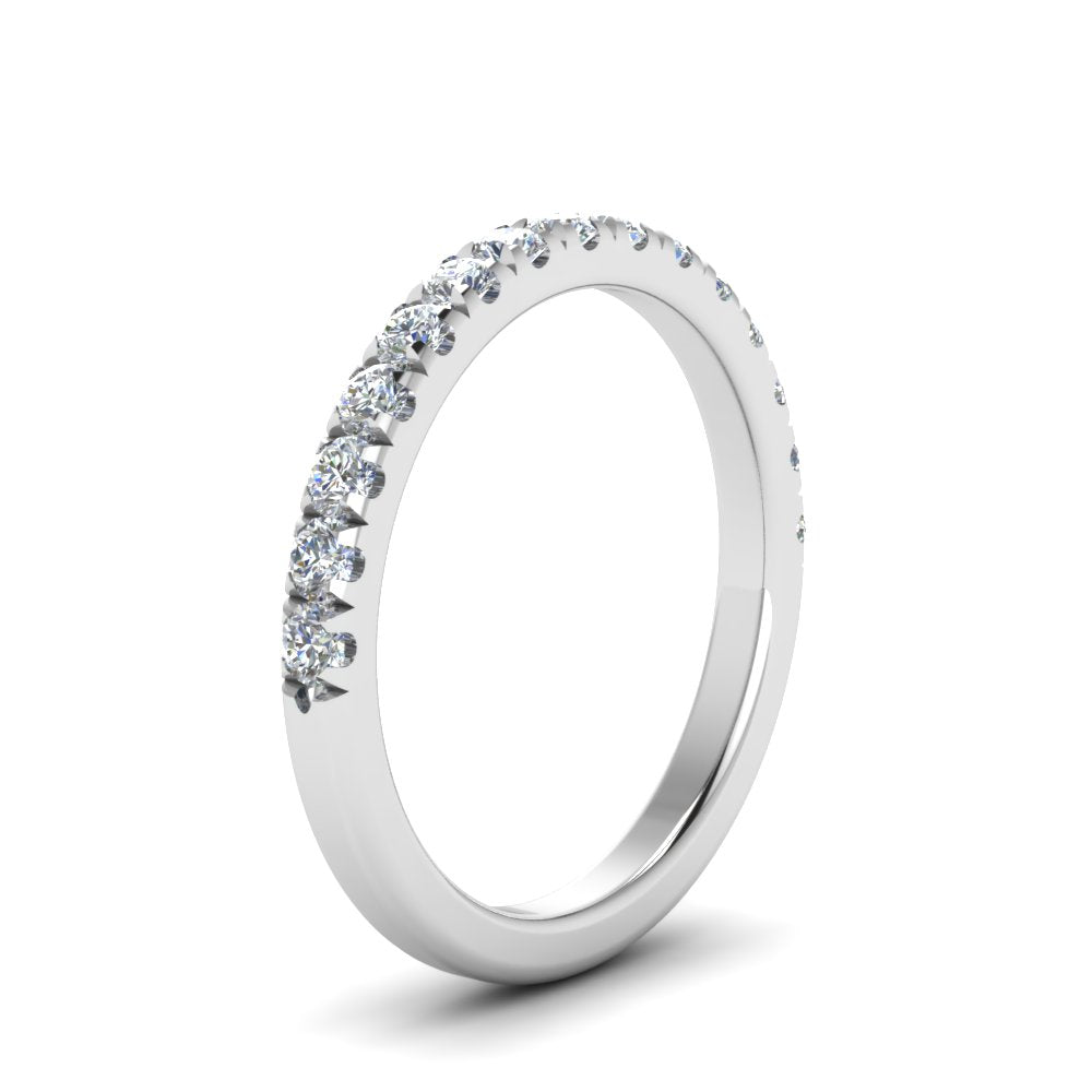 Half Eternity Scalloped Lab Diamond Ring 14K Gold