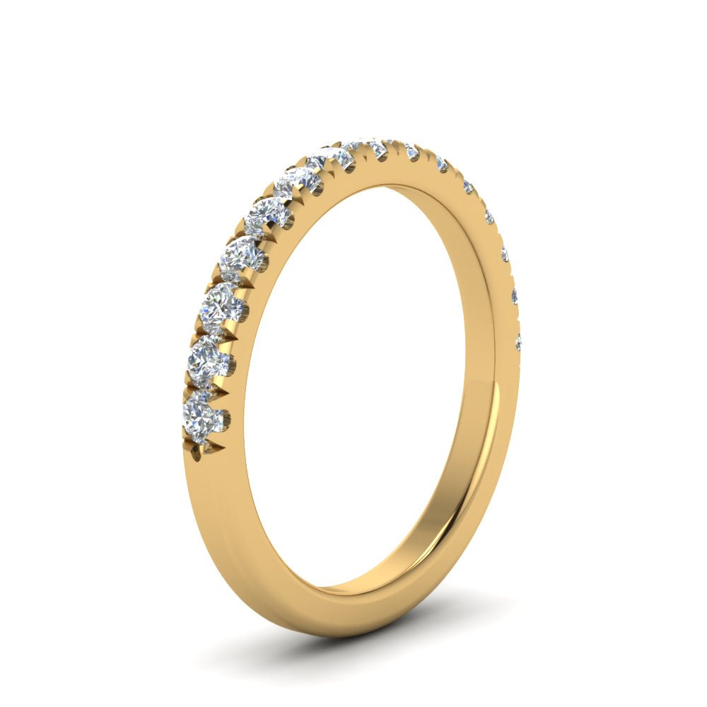 Half Eternity Scalloped Lab Diamond Ring 14K Gold