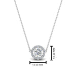 Load image into Gallery viewer, 0.50 Ctw Lab Diamond Halo Pendant Necklace For Women 14K Gold
