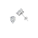 Load image into Gallery viewer, 1/2-5 Carat Pear Shaped Lab Created Diamond Stud Earring For Women 14K Gold
