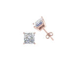 Load image into Gallery viewer, 0.50 To 5 Carat Princess Cut Lab Created Diamond Stud Earring For Women 14K Gold
