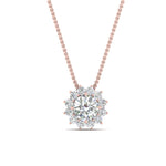 Load image into Gallery viewer, 0.75 Carat Lab Diamond Solitaire Halo Pendant 14K Gold
