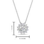 Load image into Gallery viewer, 0.75 Carat Lab Diamond Solitaire Halo Pendant 14K Gold
