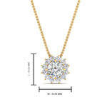 Load image into Gallery viewer, 0.75 Carat Lab Diamond Solitaire Halo Pendant 14K Gold
