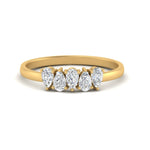 Load image into Gallery viewer, Knife Edge Solitaire Lab Diamond Ring 14K Gold
