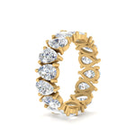 Load image into Gallery viewer, 2.50 To 5 Carat Lab Diamond Teardrop Eternity Band 14K Gold
