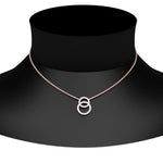 Load image into Gallery viewer, Circle Double Lab Diamond Pendant Necklace For Women 14K Gold
